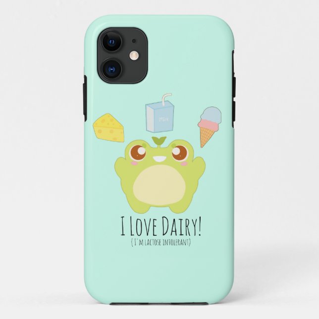 Cute I Love Dairy Treats Frog Case-Mate iPhone Case (Back)