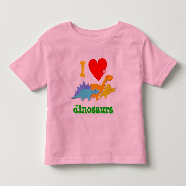 Cute I love Dinosaurs T-Shirt (Front)