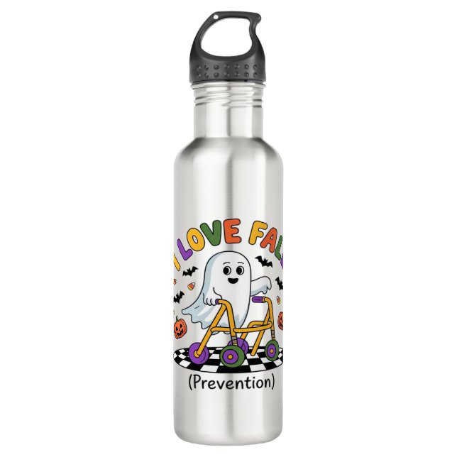 Cute I Love Fall Prevention Physical Therapy Ghost 710 Ml Water Bottle (Front)