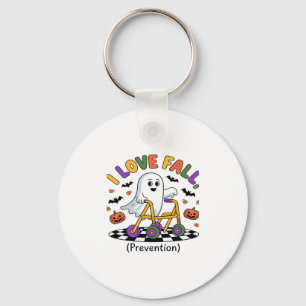 Cute I Love Fall Prevention Physical Therapy Ghost Key Ring