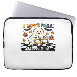 Cute I Love Fall Prevention Physical Therapy Ghost Laptop Sleeve