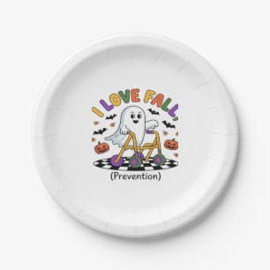 Cute I Love Fall Prevention Physical Therapy Ghost Paper Plate