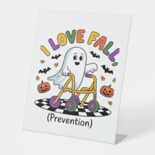 Cute I Love Fall Prevention Physical Therapy Ghost Pedestal Sign