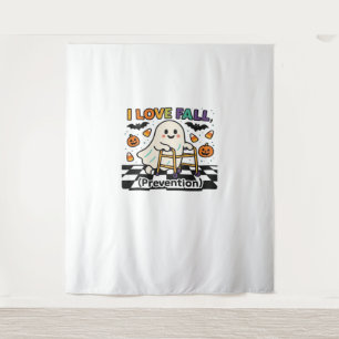 Cute I Love Fall Prevention Physical Therapy Ghost Tapestry