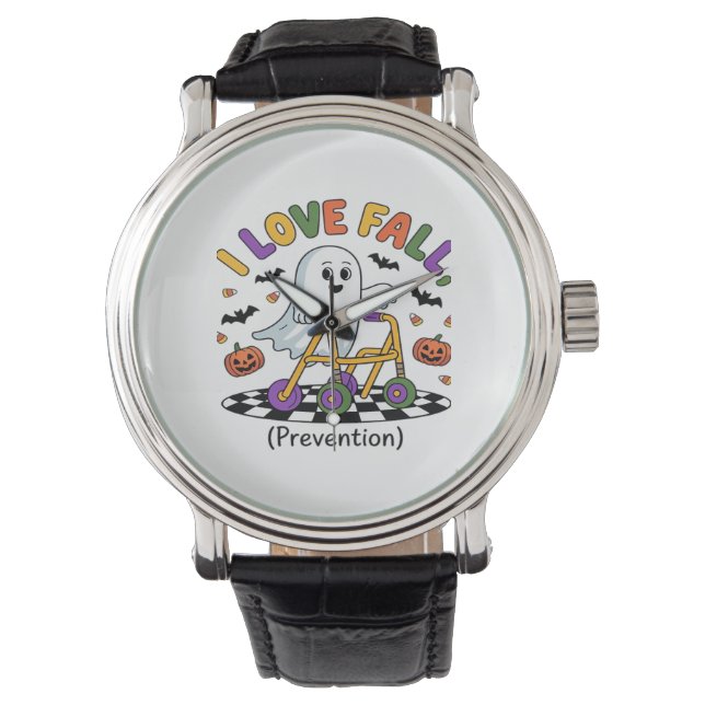 Cute I Love Fall Prevention Physical Therapy Ghost Watch (Front)