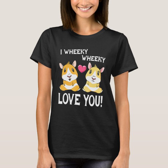 Cute I Love Guinea Pigs T-Shirt (Front)
