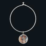 Cute I Love Heart Photo Couples Personalised Name Bangle Bracelet<br><div class="desc">Cute I Love Heart Photo Couples Personalised Name Bracelets features your favourite photo with the text "I (love heart) add name" in modern white script. Personalise by editing the text in the text box provided and adding your own picture. Perfect gifts for couples, girlfriend, wife, sweetheart and more for birthday,...</div>