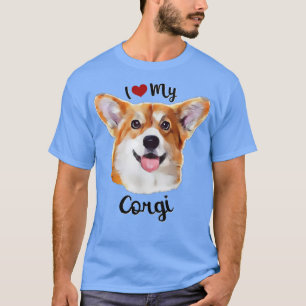 Cute I Love My Corgi Dog Lover Breed Puppy T-Shirt