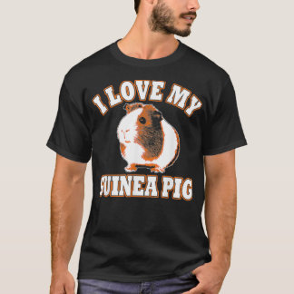 Cute I Love My Guinea Pig  T-Shirt