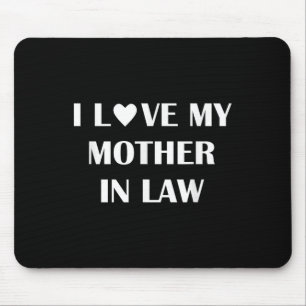 Cute I Love My Mother In Law Heart Gift Groom Brid Mouse Mat