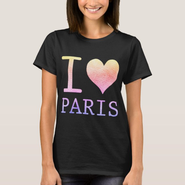 Cute I Love Paris T shirt (Front)