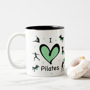 Cute I Love Pilates Two-Tone Coffee Mug