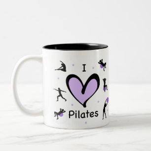 Cute I Love Pilates Two-Tone Coffee Mug
