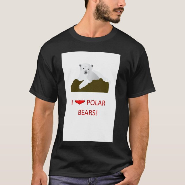 Cute I love Polar bears T-Shirt (Front)