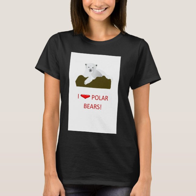 Cute I love Polar bears T-Shirt (Front)