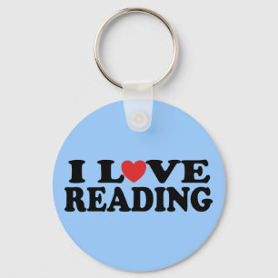 Cute I Love Reading T-shirt Key Ring