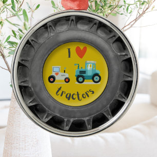 Cute i love tractor tire toddler boy Ornament