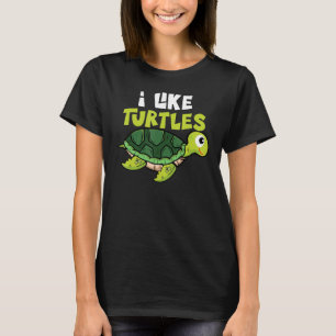 Cute I Love Turtle Heart Tortoise Gift Design Idea T-Shirt