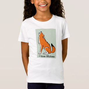 Cute I love WOLVES - Animal graphic - Wildlife T-Shirt