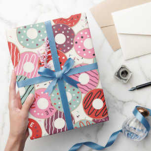 Cute I love You Doughnuts Wrapping Paper