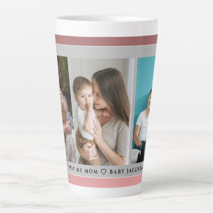 Cute I LOVE YOU MOM Happy Mother's Day Photo  Latte Mug