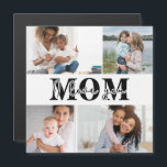 Cute I LOVE YOU MOM Mother's Day Photo<br><div class="desc">Cute I Love You Mum Mother's Day Photo Magnetic Card features four of your favourite photos with the text "I love you Mum" in modern black typography. Designed by ©Evco Studio www.zazzle.com/store/evcostudio</div>