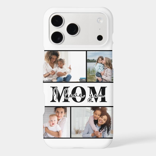 Cute I LOVE YOU MOM Mother's Day Photo (Back)