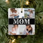 Cute I LOVE YOU MOM Mother's Day Photo Ceramic Ornament<br><div class="desc">Cute I Love You Mum Mother's Day Photo Christmas Ornament features four of your favourite photos with the text "I love you Mum" in modern white typography. Designed by ©Evco Studio www.zazzle.com/store/evcostudio</div>