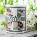 Cute I LOVE YOU MOM Mother's Day Photo Coffee Mug<br><div class="desc">Cute I Love You Mum Mother's Day Photo Coffee Mug features four of your favourite photos with the text "I love you Mum" in modern white typography. Designed by ©Evco Studio www.zazzle.com/store/evcostudio</div>