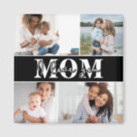 Cute I LOVE YOU MOM Mother's Day Photo Magnet<br><div class="desc">Cute I Love You Mom Mother's Day Photo Magnets features four of your favorite photos with the text "I love you Mom" in modern white typography. Designed by ©Evco Studio www.zazzle.com/store/evcostudio</div>