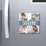 Cute I LOVE YOU MOM Mother's Day Photo Magnet<br><div class="desc">Cute I Love You Mum Mother's Day Photo Magnets features four of your favourite photos with the text "I love you Mum" in modern white typography. Designed by ©Evco Studio www.zazzle.com/store/evcostudio</div>