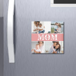 Cute I LOVE YOU MOM Mother's Day Photo Magnet<br><div class="desc">Cute I Love You Mum Mother's Day Photo Magnets features four of your favourite photos with the text "I love you Mum" in modern white typography. Designed by ©Evco Studio www.zazzle.com/store/evcostudio</div>