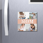 Cute I LOVE YOU MOM Mother's Day Photo Magnet<br><div class="desc">Cute I Love You Mum Mother's Day Photo Magnets features four of your favourite photos with the text "I love you Mum" in modern white typography. Designed by ©Evco Studio www.zazzle.com/store/evcostudio</div>