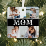 Cute I LOVE YOU MOM Mother's Day Photo Metal Tree Decoration<br><div class="desc">Cute I Love You Mum Mother's Day Photo Christmas Ornament features four of your favourite photos with the text "I love you Mum" in modern white typography. Designed by ©Evco Studio www.zazzle.com/store/evcostudio</div>