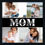 Cute I LOVE YOU MOM Mother's Day Photo Poster<br><div class="desc">Cute I Love You Mum Mother's Day Photo Poster features four of your favourite photos with the text "I love you Mum" in modern white typography. Designed by ©Evco Studio www.zazzle.com/store/evcostudio</div>