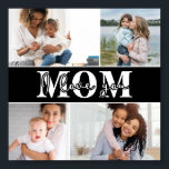 Cute I LOVE YOU MOM Mother's Day Photo Poster<br><div class="desc">Cute I Love You Mum Mother's Day Photo Poster features four of your favourite photos with the text "I love you Mum" in modern white typography. Designed by ©Evco Studio www.zazzle.com/store/evcostudio</div>