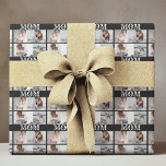 Cute I LOVE YOU MOM Mother's Day Photo Wrapping Paper<br><div class="desc">Cute I Love You Mum Mother's Day Photo Wrapping Paper Gift Wrap features four of your favourite photos with the text "I love you Mum" in modern white typography. Designed by ©Evco Studio www.zazzle.com/store/evcostudio</div>