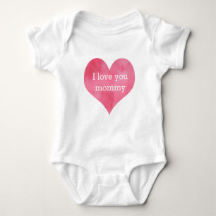 Cute  I love you mummy Baby Bodysuit