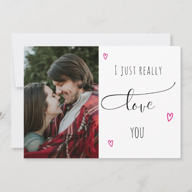 cute i love you romantic Valentine/ anniversary Holiday Card (Front)