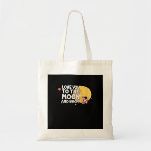 Cute I Love You To The Moon And Back Valentine Lov Tote Bag