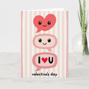 Cute I Love You Valentines Day Card