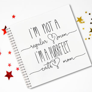 Cute I`m purrfect cat mum typography  Notebook