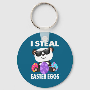 Cute I Panda Steal Easter Eggs Egg Key Ring