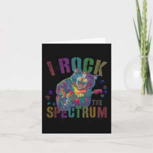 Cute I Rock The Spectrum Autism Mum Motivational U Card