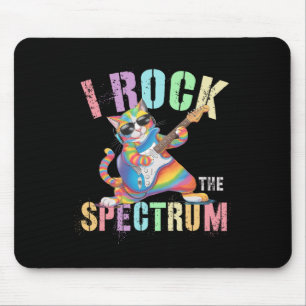 Cute I Rock The Spectrum Autism Teacher Stimming C Mouse Mat