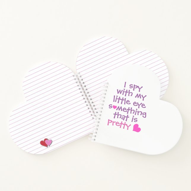 Cute "I Spy" Pink Notebook (Inside)