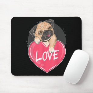Cute I Steal Hearts Pug Valentine Day Gift Mouse Mat