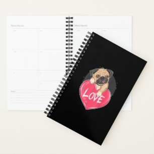 Cute I Steal Hearts Pug   Valentine Day Gift Planner