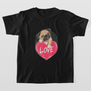 Cute I Steal Hearts Pug Valentine Day Gift T-Shirt