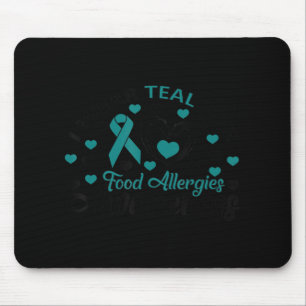 Cute I Teal For Food Allergies Awareness Gift T-Sh Mouse Mat